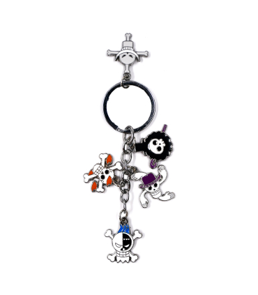 بندکلید 5 تایی انیمه ای طرح پرچم 5 دزد دریایی بزرگ وان پیس و نشان کد 1410 برند Animob