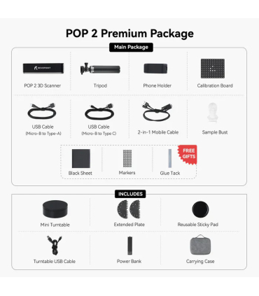 اسکنر سه بعدی رووپوینت مدل POP 2 Premium برند Revopoint