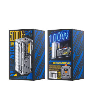 پاوربانک فست شارژ 50000 میلی آمپر ویکام مدل WP-08 MECHA برند WEKOME سوپر فست شارژ 22.5 وات