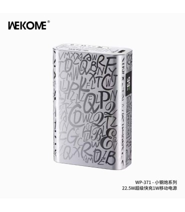 پاوربانک فست شارژ ویکام میلی آمپر 10000 مدل WP-371 برند WEKOME سوپر فست شارژ 22.5 وات
