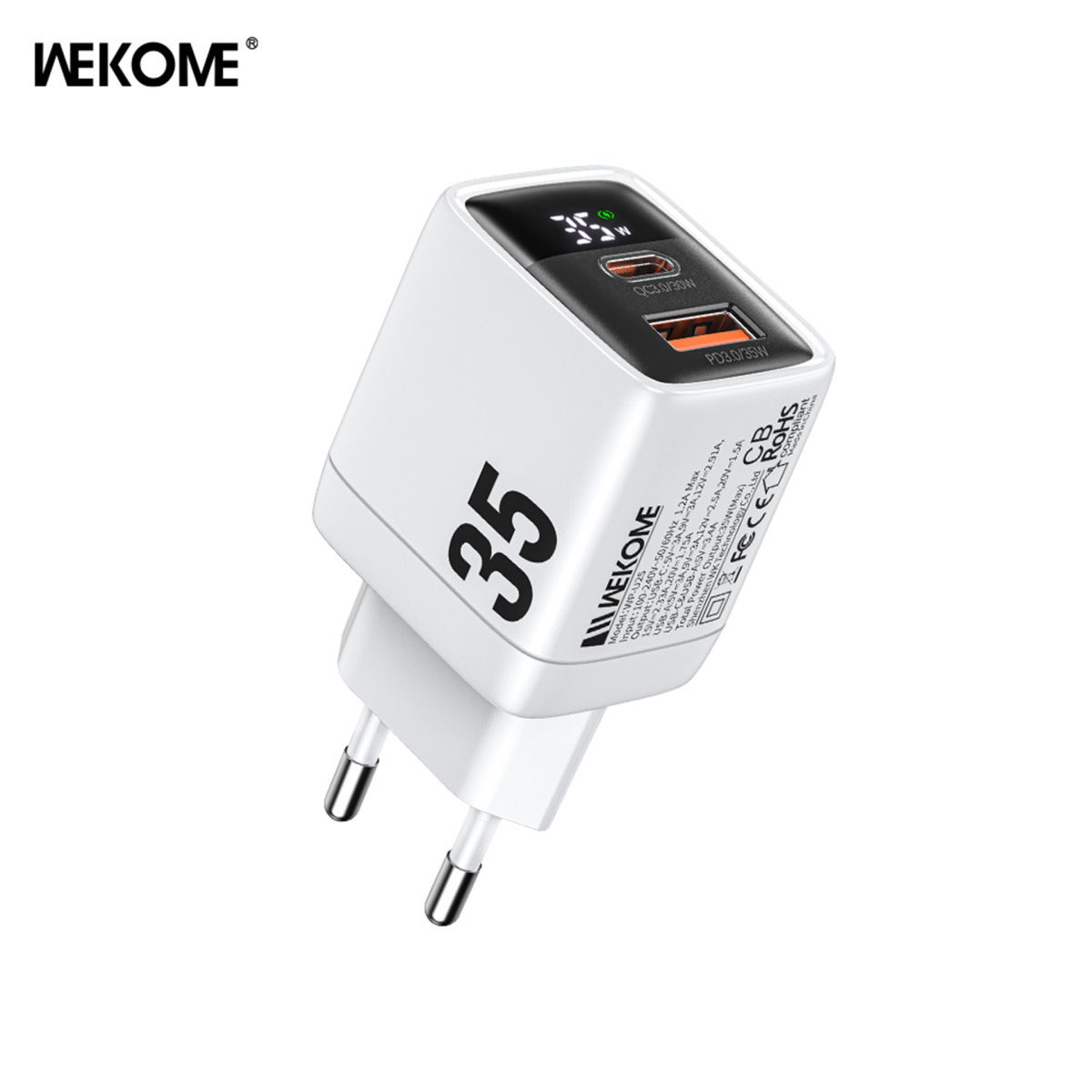 شارژر ویکام 35 وات مدل WP-U25 برند Wekome