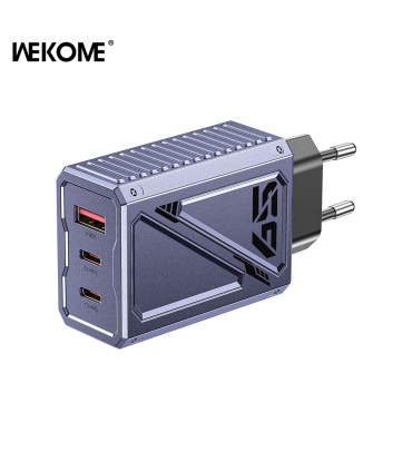 شارژر سوپر فست 65 وات ویکام مدل Vanguard کد WP-U147 برند Wekome خروجی A+2C 