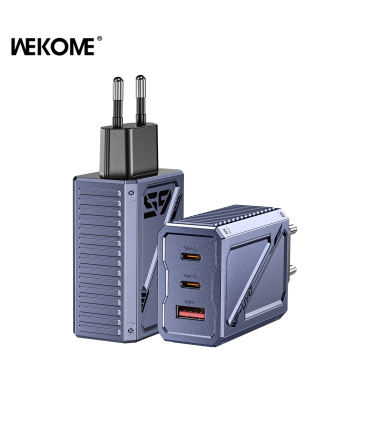 شارژر سوپر فست 65 وات ویکام مدل Vanguard کد WP-U147 برند Wekome خروجی A+2C 