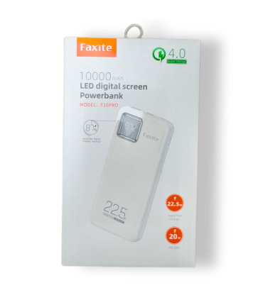 پاوربانک فست شارژ 20000 میلی آمپر فکسیت مدل F20 Pro برند Faxite