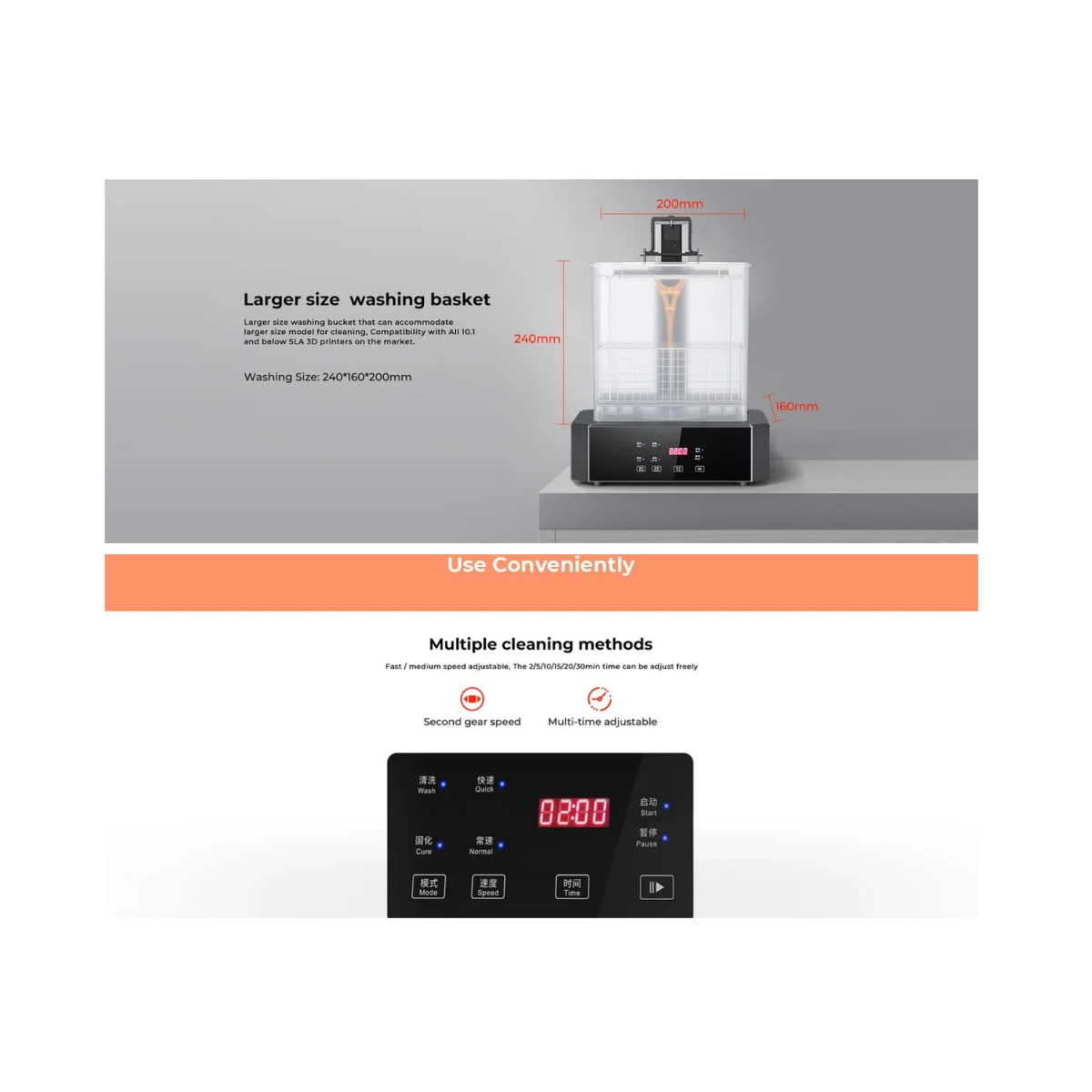 دستگاه شست و شو و پخت کریلیتی مدل UW-02 برند Creality