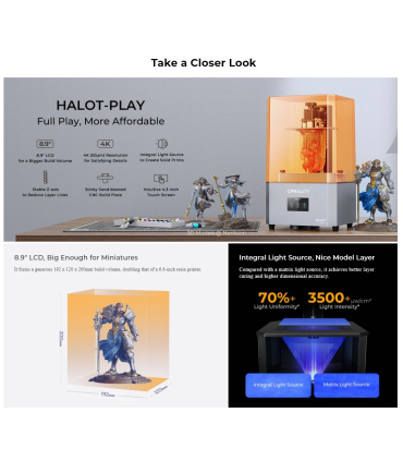 پرینتر سه بعدی کریلیتی مدل HALOT-PLAY 8.9' 4K برند Creality