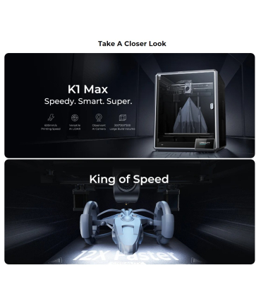 پرینتر سه بعدی کریلیتی مدل K1 Max AI Fast برند Creality