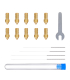 کیت نازل پرینتر سه بعدی سری سایز الگو مدل Multi-Size Brass Nozzle Kit for Neptune 4- 4 Pro برند Elegoo