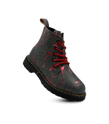 نیم بوت چرم مشکی نومینو زیپی Nominoo leather ankle boots