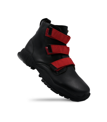 نیم بوت چرم تیوکید چسبی بندی Tiyookid Leather Ankle Boots