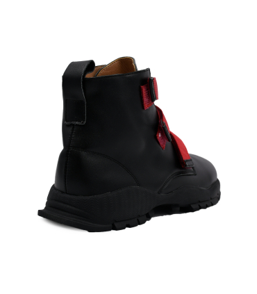 نیم بوت چرم تیوکید چسبی بندی Tiyookid Leather Ankle Boots