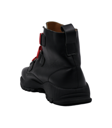 نیم بوت چرم تیوکید چسبی بندی Tiyookid Leather Ankle Boots