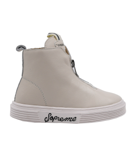 بوت چرم کرمی دخترانه تیوکید Tiyookid Girl Leather Boot