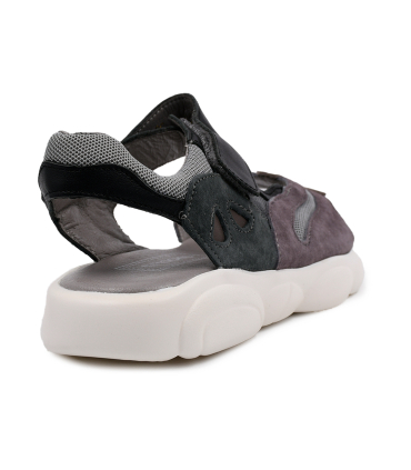 صندل طوسی تیوکید طرح خرسی Tiyookid Gray Sandals