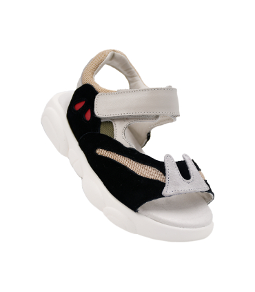 صندل کرمی تیوکید طرح خرسی Tiyookid Cream Sandals