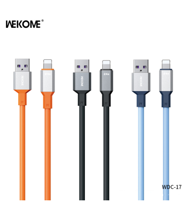 کابل شارژ آیفون ویکام مدل WDC-17i برند WEKOME روکش سیلیکون توان 2.4A طول 1.2 متر