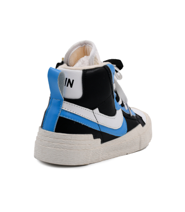 کفش ساقدار آبی نومینو طرح نایک Nominoo blue ankle boots 