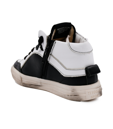 کتانی مشکی سفید تیوکید بندی Tiyookid Black and white Sneakers