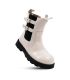 بوت چرم کرمی تیوکید طرح چانکی زیپی Tiyookid Chunky Boots
