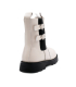 بوت چرم کرمی تیوکید طرح چانکی زیپی Tiyookid Chunky Boots