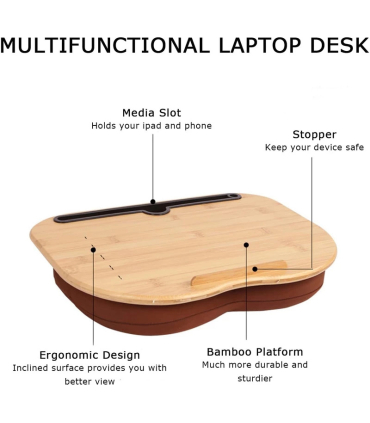 میز لپ تاپ بامبو تشک دار سانکول مدل m-01 برند suncool