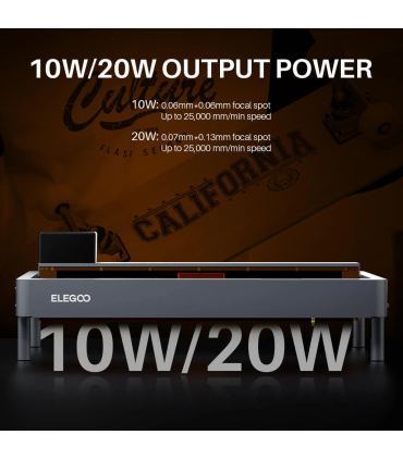 حکاکی و برش لیزری الگو مدل Phecda 20W X Air Assist Set  برند ELEGOO
