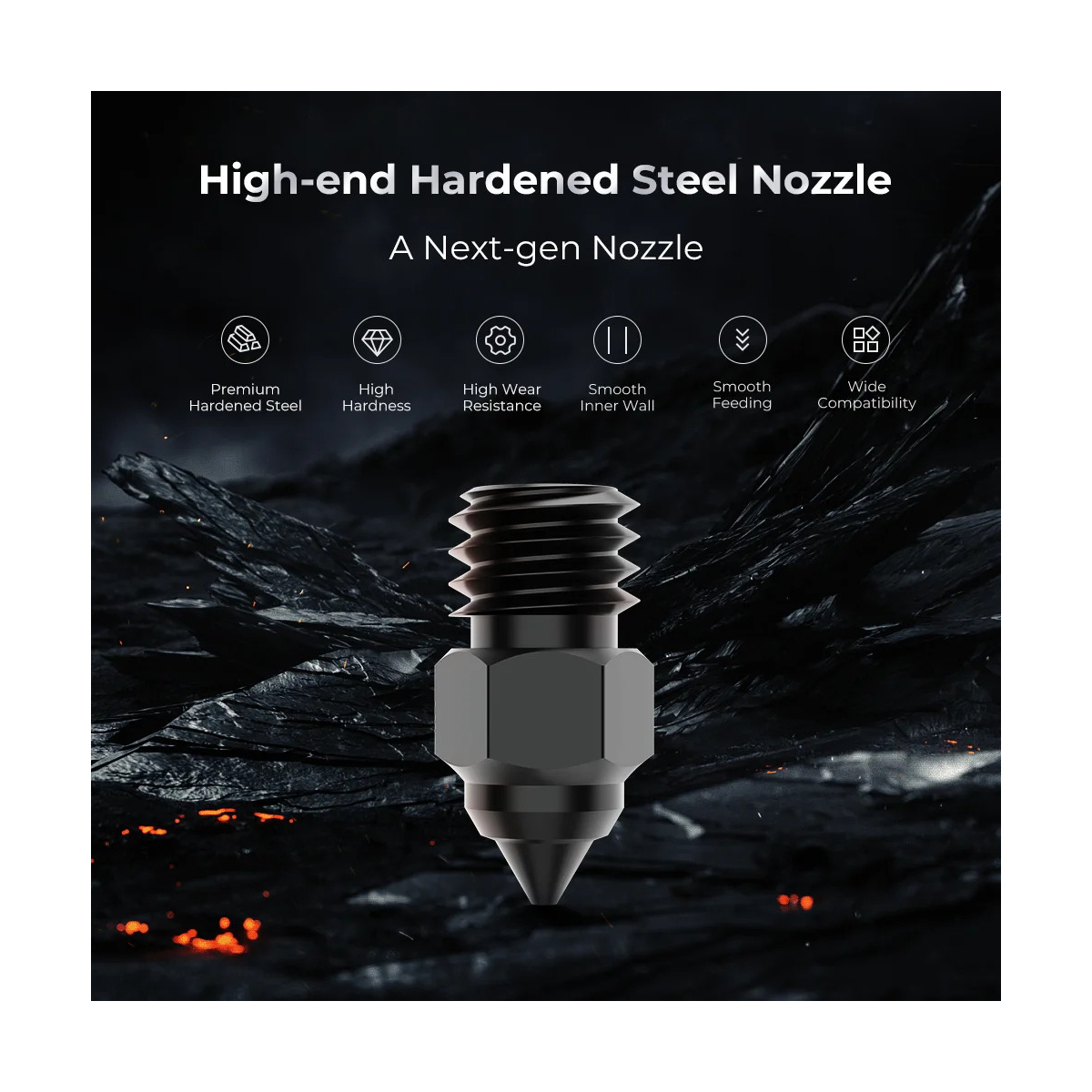 کیت نازل دمای بالا پرینتر سه بعدی کریلیتی مدل High-end Hardened Steel Nozzle Kit برند Creality