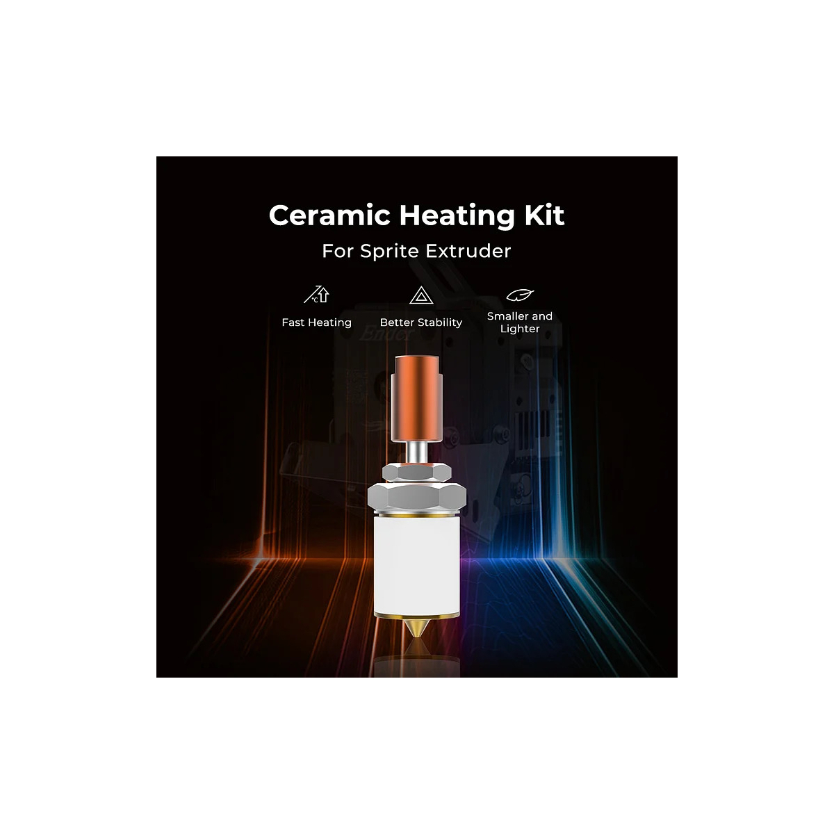 کیت هیتر پرینتر سه بعدی کریلیتی مدل Ceramic Heating Kit( For sprite extruder)
 برند Creality