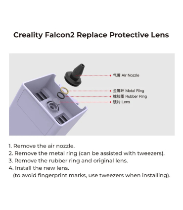 محافظ لنر دستگاه لیزر کریلیتی مدل Falcon2 Replace Protective Lens
 برند Creality