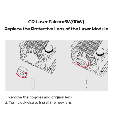 محافظ لنر دستگاه لیزر کریلیتی مدل CR-Laser Falcon Replace Protective Lens
 برند Creality