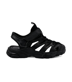 صندل مشکی جلوبسته نومینو چسبی Nominoo black comfort sandals
