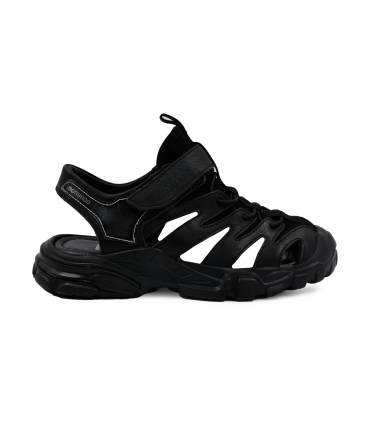 صندل مشکی جلوبسته نومینو چسبی Nominoo black comfort sandals
