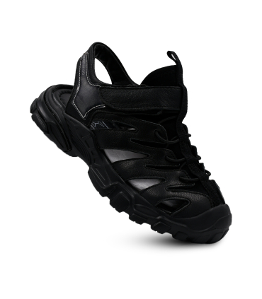 صندل مشکی جلوبسته نومینو چسبی Nominoo black comfort sandals