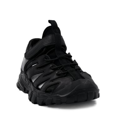 صندل مشکی جلوبسته نومینو چسبی Nominoo black comfort sandals
