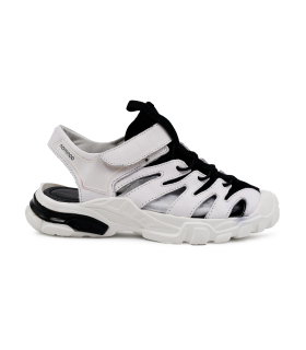 صندل سفید جلوبسته نومینو چسبی Nominoo White comfort sandals