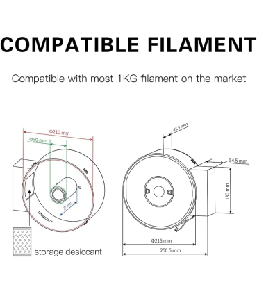 جعبه خشک کننده فیلامنت کی دی تک مدل Qidi filament dryer box برند Qidi Tech