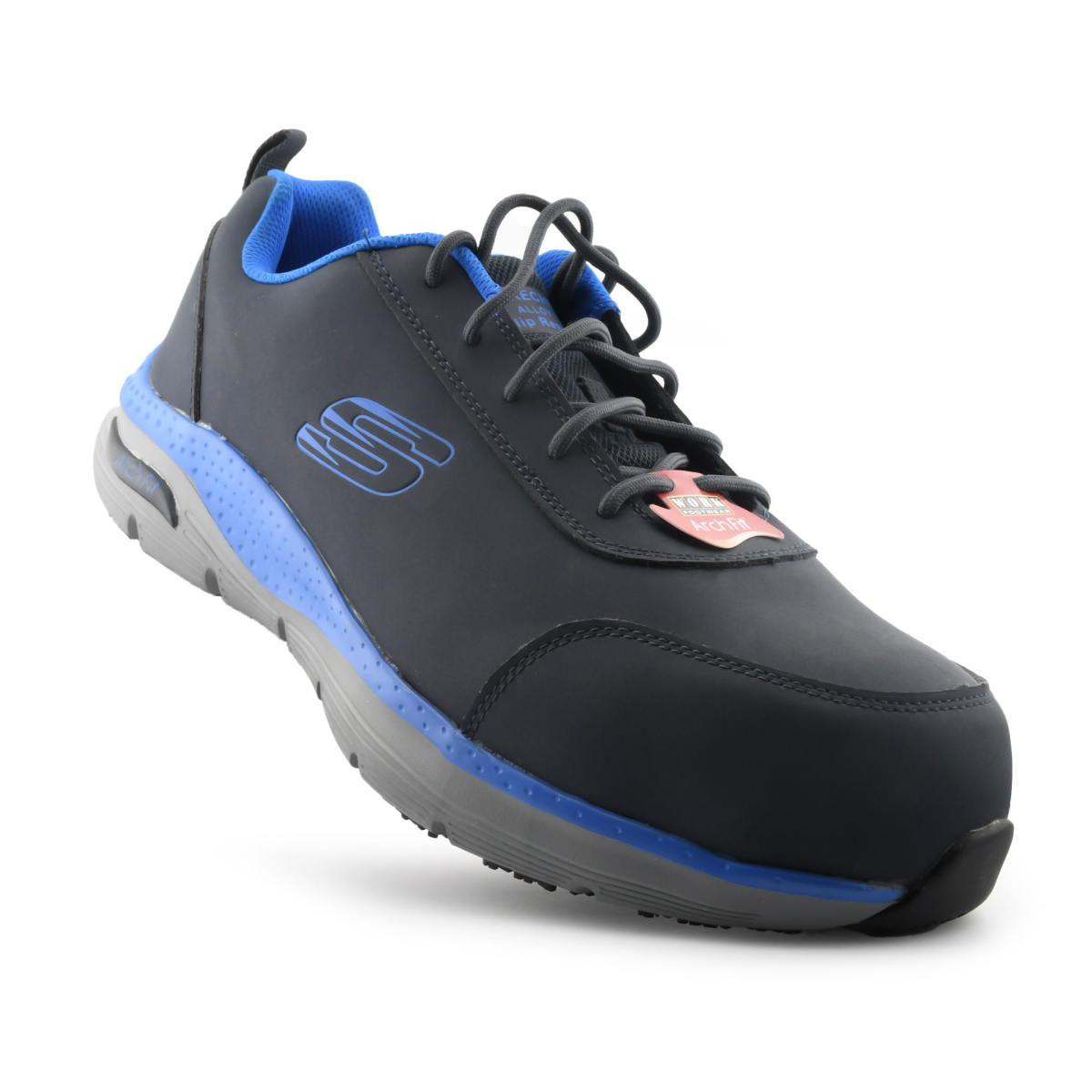 کفش ایمنی مردانه اسکچرز مدل کتانی آرچ فیت Skechers Work Arch Fit Beau, Athletic Style, Alloy Toe, EH, MaxTrax Slip Resistant