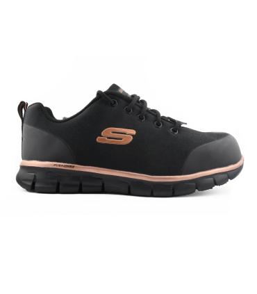کفش ایمنی اسکچرز مدل فلکس سول ضد لغزش Skechers Flex Sole Steel Toe Lace-Up Oil & Slip Resistant Work Shoes