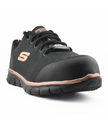 کفش ایمنی اسکچرز مدل فلکس سول ضد لغزش Skechers Flex Sole Steel Toe Lace-Up Oil & Slip Resistant Work Shoes