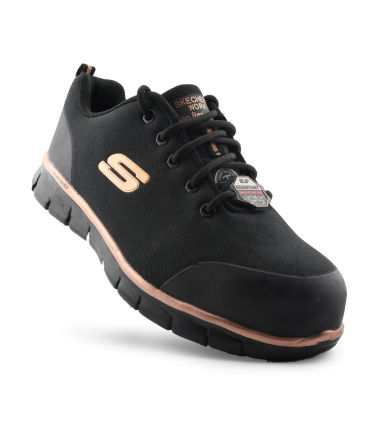 کفش ایمنی اسکچرز مدل فلکس سول ضد لغزش Skechers Flex Sole Steel Toe Lace-Up Oil & Slip Resistant Work Shoes