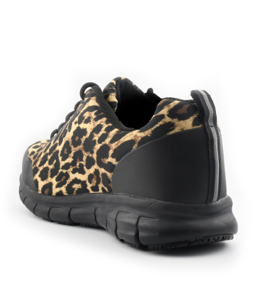 کفش ایمنی زنانه اسکچرز مدل پلنگی Skechers Womens FlexSole  Track - Saivy Animal Print Safety Shoes