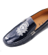 کفش لوفر مجلسی گوچی چرم طبیعی آبی سلطنتی Gucci Loafer Shoes