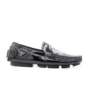 کفش کالج مجلسی مشکی براق گوچی چرم طبیعی مشکی Gucci College Shoes