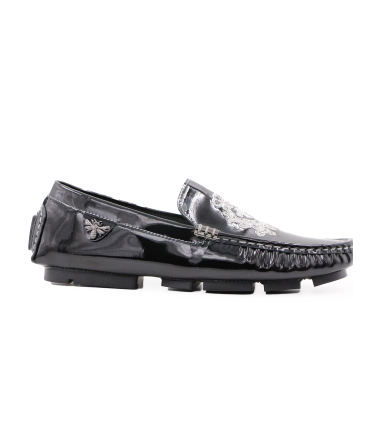 کفش کالج مجلسی مشکی براق گوچی چرم طبیعی مشکی Gucci College Shoes