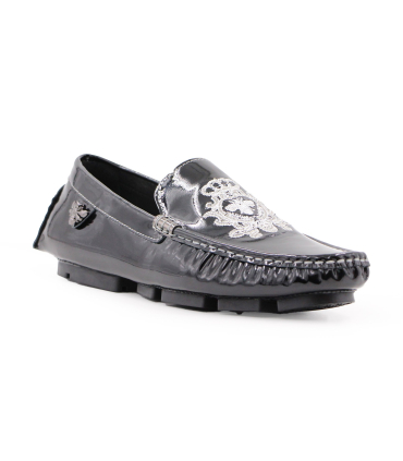 کفش کالج مجلسی مشکی براق گوچی چرم طبیعی مشکی Gucci College Shoes