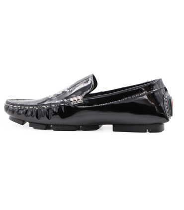 کفش کالج مجلسی مشکی براق گوچی چرم طبیعی مشکی Gucci College Shoes