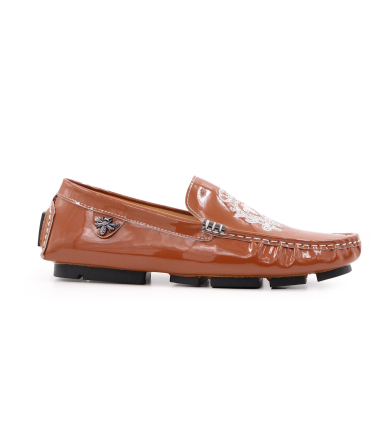 کفش لوفر گوچی با رویه چرم قهوهای براق Gucci Loafer Shoes