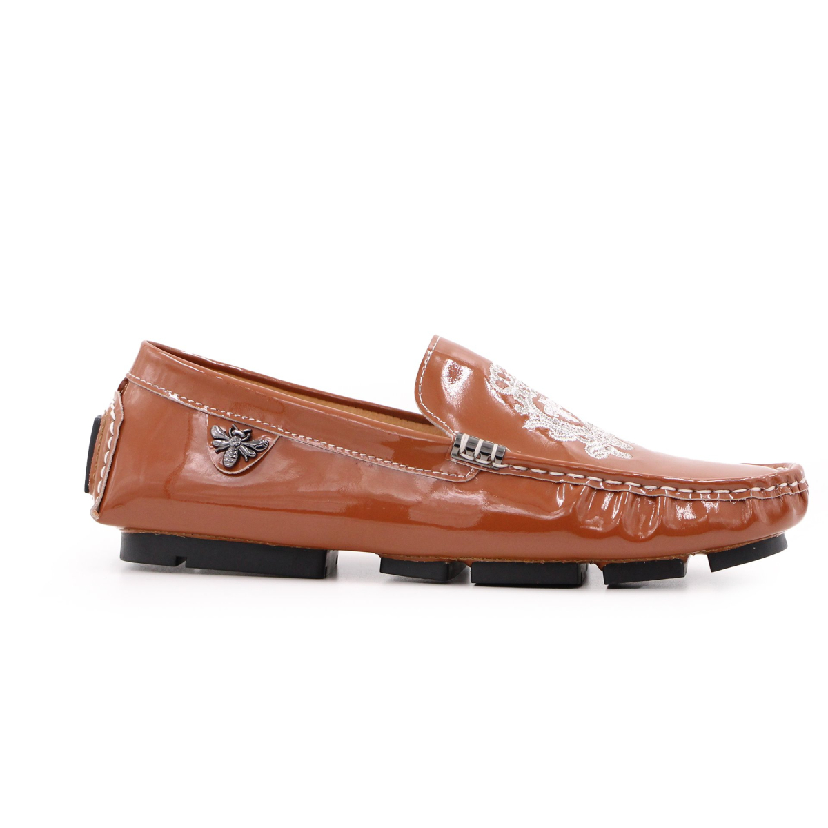 کفش لوفر گوچی با رویه چرم قهوهای براق Gucci Loafer Shoes