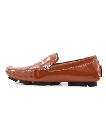 کفش لوفر گوچی با رویه چرم قهوهای براق Gucci Loafer Shoes
