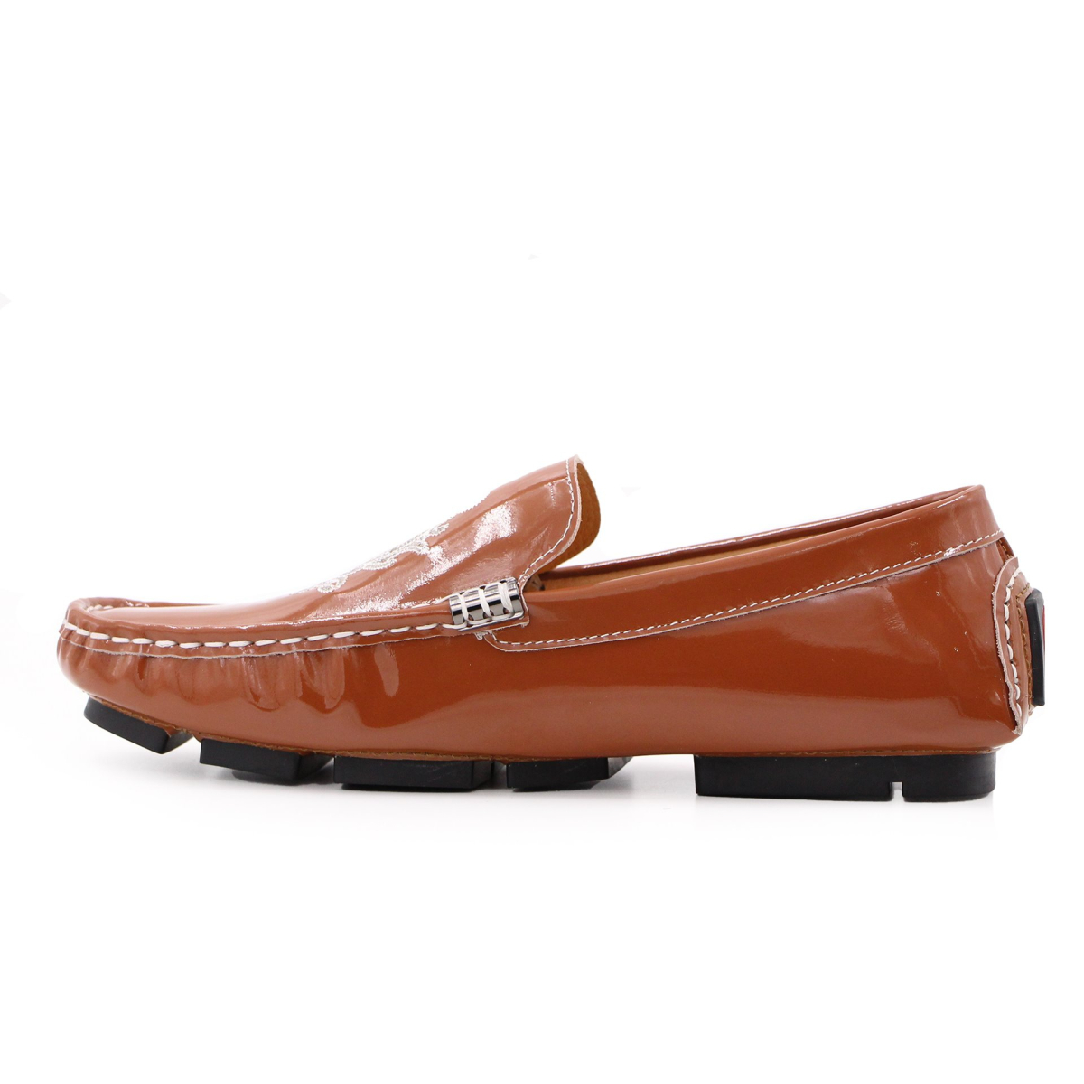 کفش لوفر گوچی با رویه چرم قهوهای براق Gucci Loafer Shoes